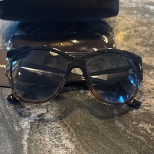 Tom Ford Black and Brown Gradient Sunglasses